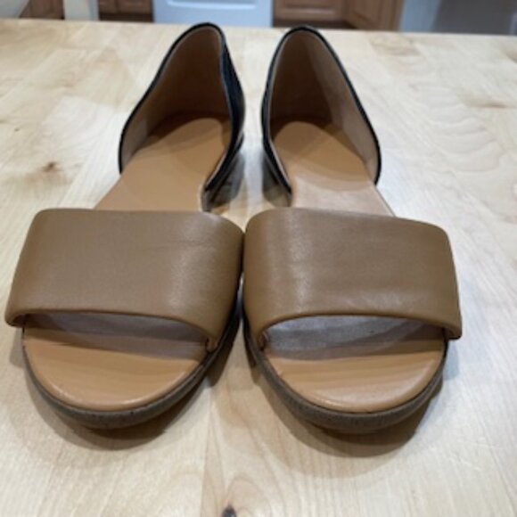 J. Crew Morgan Leather Peep Toe Flats - Picture 5 of 10